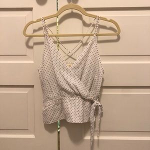Polka dot surplice top